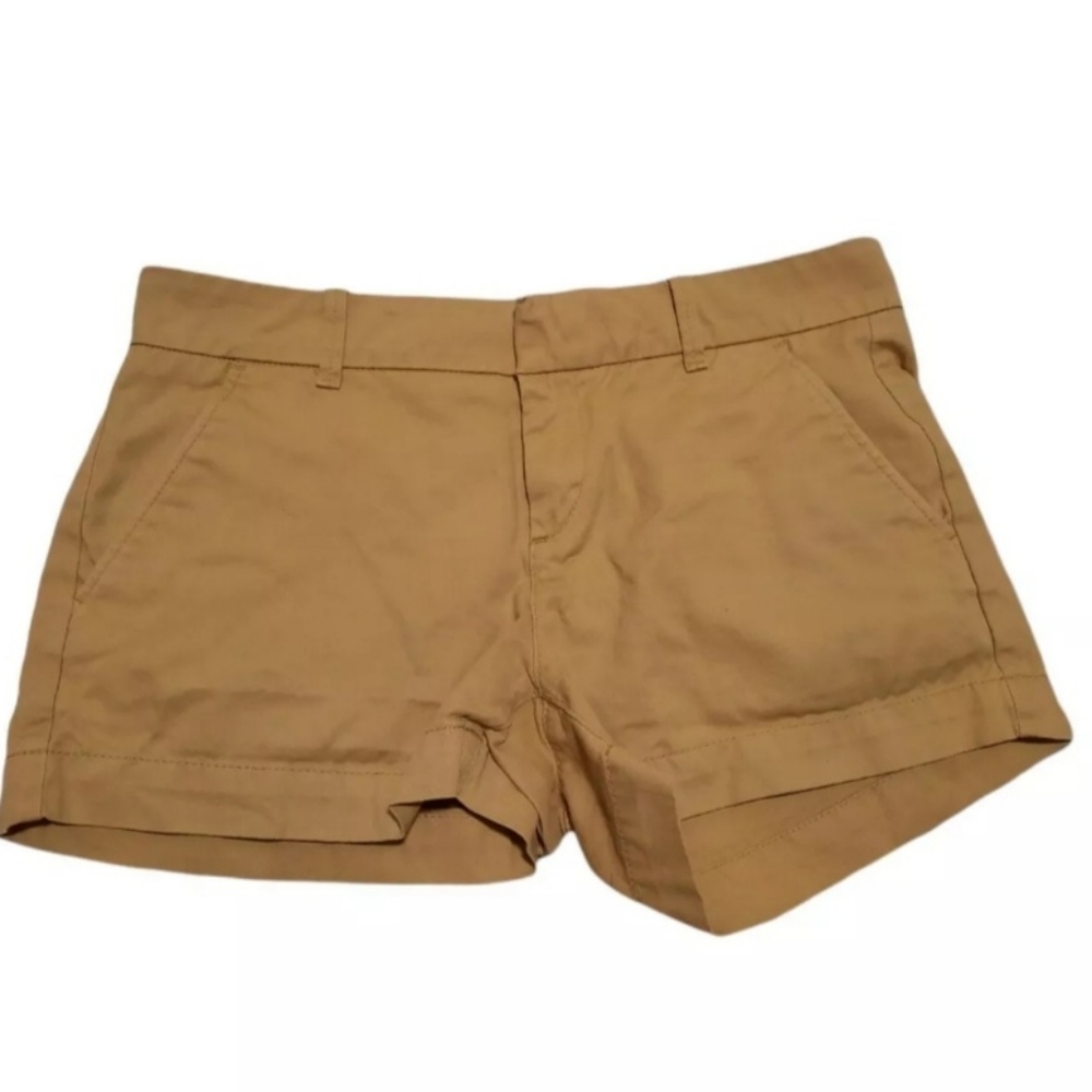 Uniqlo Size 4 Shorts Mustard Yellow Women 100% Cotton Sustainable Denim